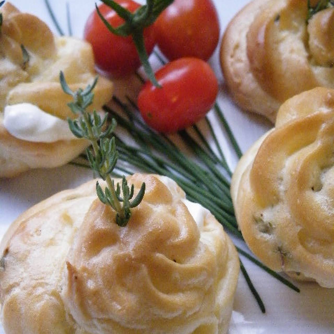 Feeling French - Goat Cheese, Parmesean and Thyme Gougeres