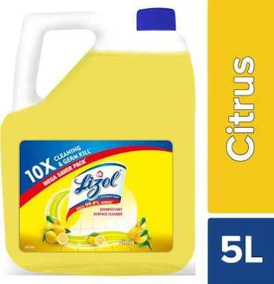 Lizol Disinfectant Surface Cleaner Citrus - 5 ltr