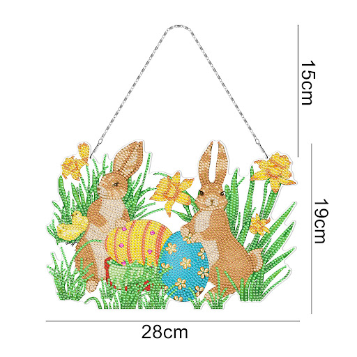 Title 2, New Easter Bunny Series Decorative Ring Hanging...