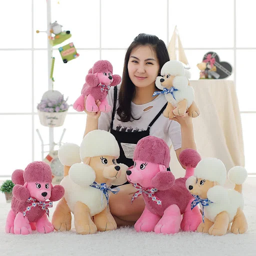 Title 6, Cartoon Cute Poodle Dog Doll Plush Toy, adorabl...