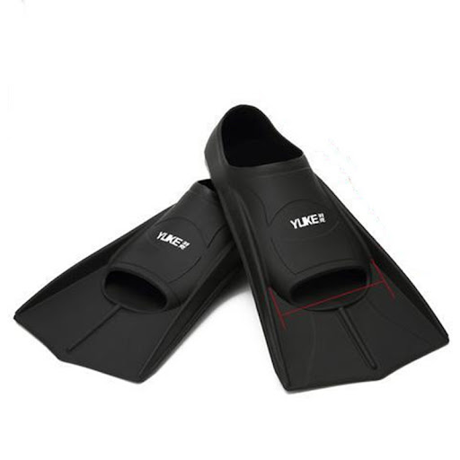 Title 2, Mens freestyle silicone short fins for swimming