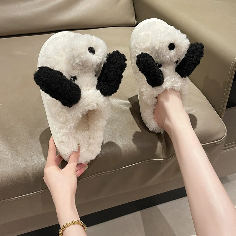 Chinelos de algodão Fashion Home para filhotes, macios e confortáveis, perfeitos para casa, protegem os pés e dão estilo.