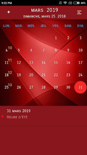 France Calendrier 2020