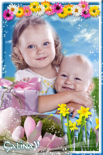 Spring Photoframe - Happy Easter Spring Photoframe - Happy Easter