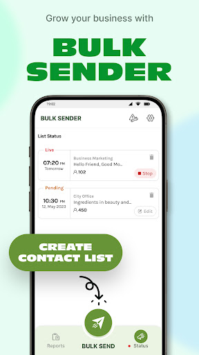 Screenshot WBS : Bulk Sender