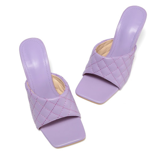 Title 8, Checked Spring and Summer High-Heeled Sandals W...