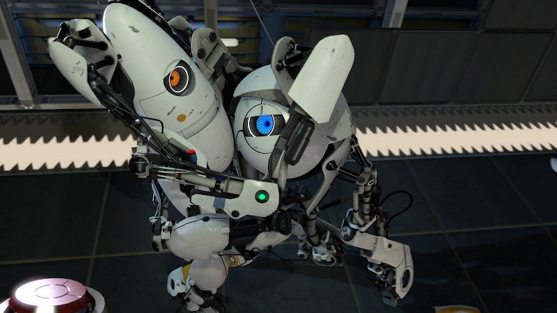 portal 2 robots hugging. modern-gamer.com - Portal 2 is