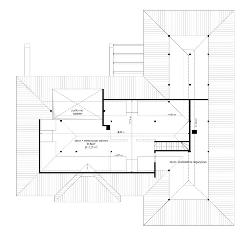 Willa parterowa - Rzut strychu