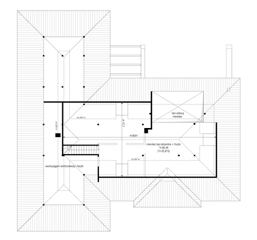 Willa parterowa - Rzut strychu