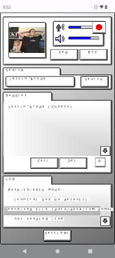 Screenshot WalkieTalkie VOIP