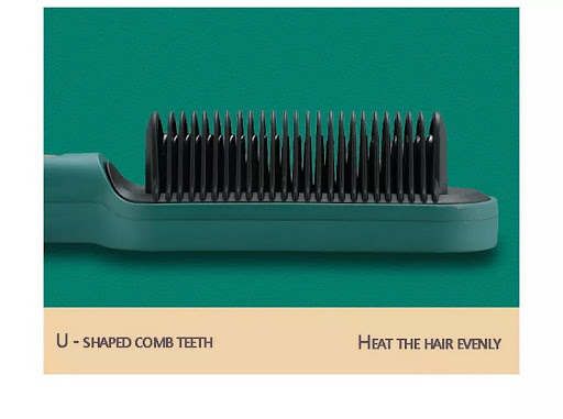 Title 19, 2 in 1 Hair Straightener Hot Comb with Negative...