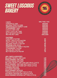 Sweet Luscious Bakery menu 1