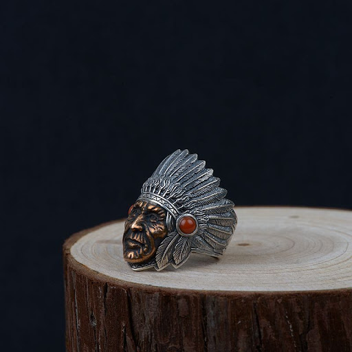 Title 17, Mens Domineering Punk Open Adjustable Ring Ret...