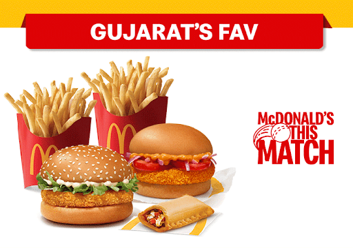 McVeggie Burger + 2 Fries (M) + McAloo Tikki+ Veg Pizza McPuff