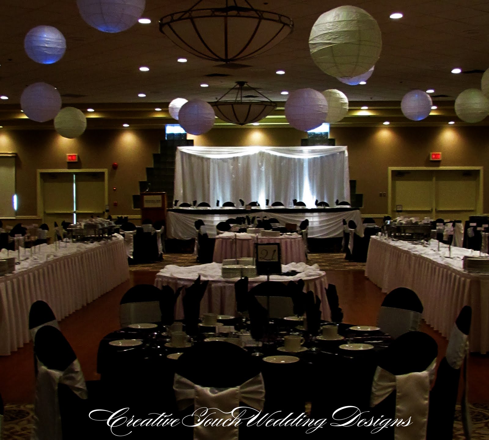 black white and purple wedding