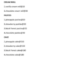 Home Sweet Bakery menu 1