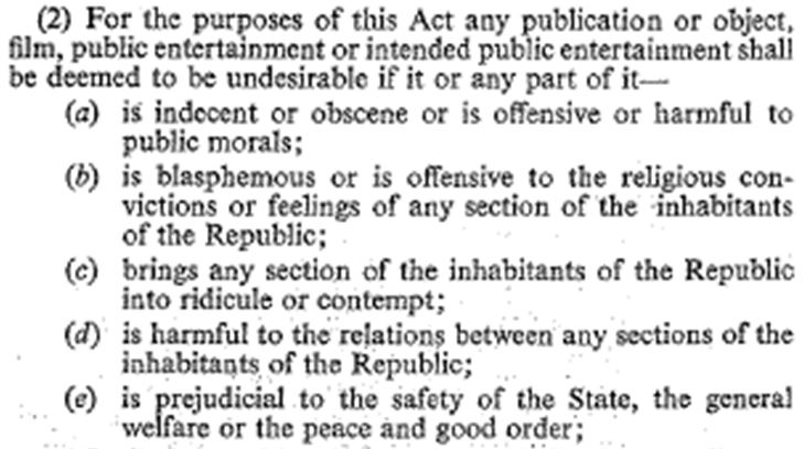 Section 47 (2) of the 1974 Publications Act.