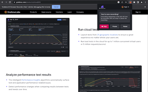 Grafana k6 Browser Recorder