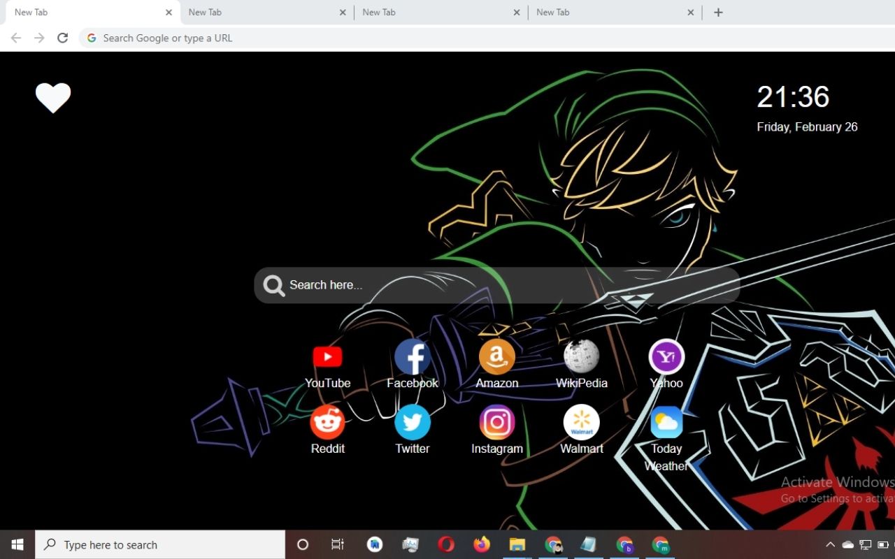 Zelda Wallpaper New Tab Theme [Install Now] Preview image 0