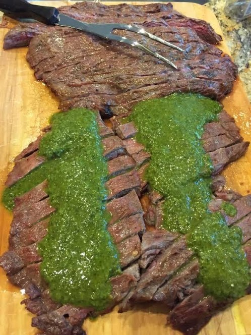 Flank Steak with Chimichurri Sauce