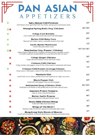 The Crimson Valley menu 