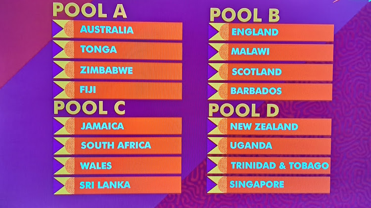 Netball Proteas have been drawn in tricky Pool C for 2023 Netball World Cup in Cape Town.