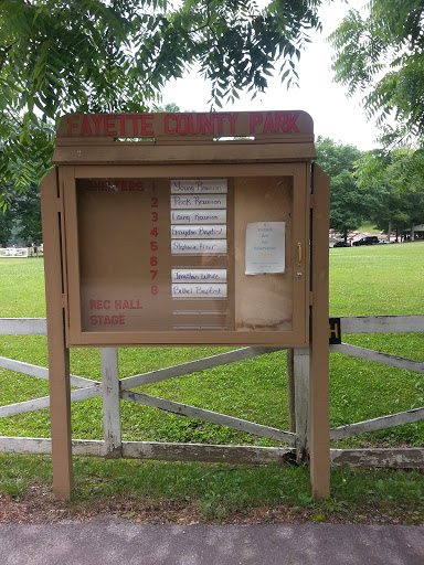 Fayette County Park Entrance Sign