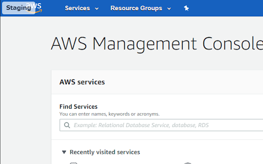 Customize AWS Console Header