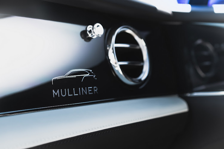 A silhouette of the EWB with Mulliner lettering adorns the dashboard. Picture: SUPPLIED