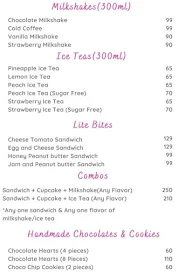 Chocolate Sprinkles menu 2