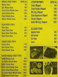 Om Durga Dossa menu 1