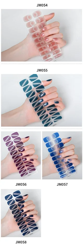 Autocollants pour ongles en gel semi-cuits, imperméables. Application facile, sans lampe. Obtenez une manucure longue durée et des ongles parfaits.