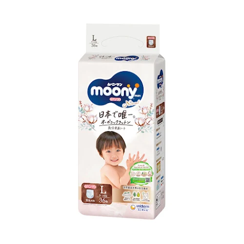 Tã quần Moony Natural Bông Organic L36 (36 Miếng)