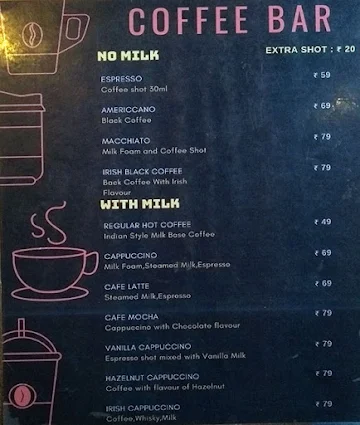 Coffee Bar menu 