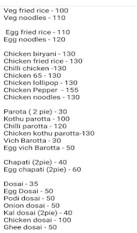 Annai Unavagam menu 1