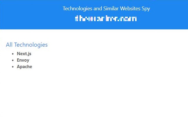 Technologies and Similar Websites Spy Preview image 0