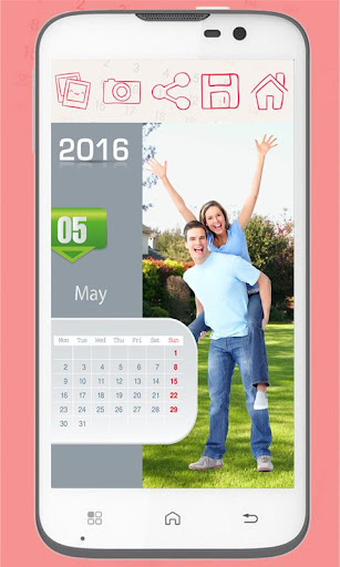 Calendar 2016 photo frames