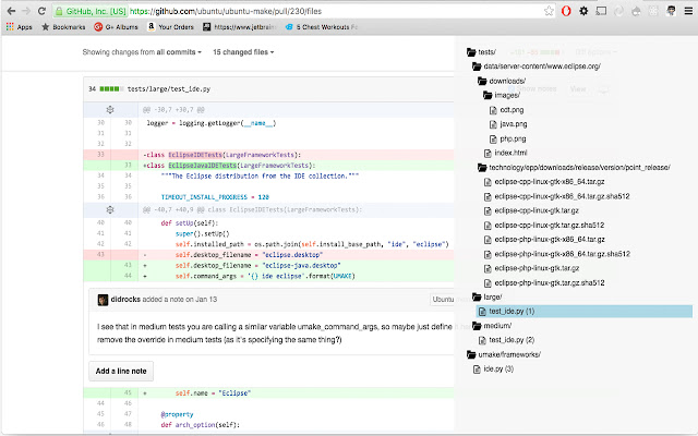 GitHub code review chrome extension