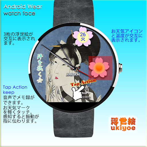 浮世絵 喜多川歌麿 Watch Face