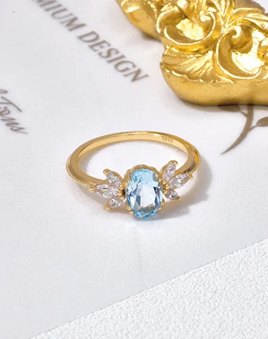 Vergulde ring van 925 Sterling zilv - 3