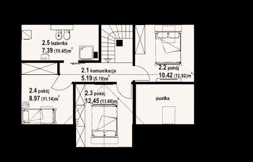 Bolechów dwst - Rzut poddasza