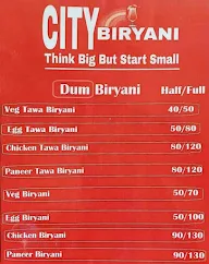 City Biryani menu 1