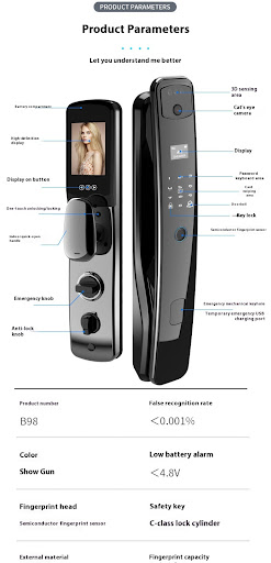 Title 4, Home Fully Automatic Fingerprint 3D Facial Reco...