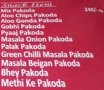 Dwarka Namkeen Corner menu 