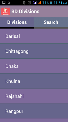 Division and District of BD