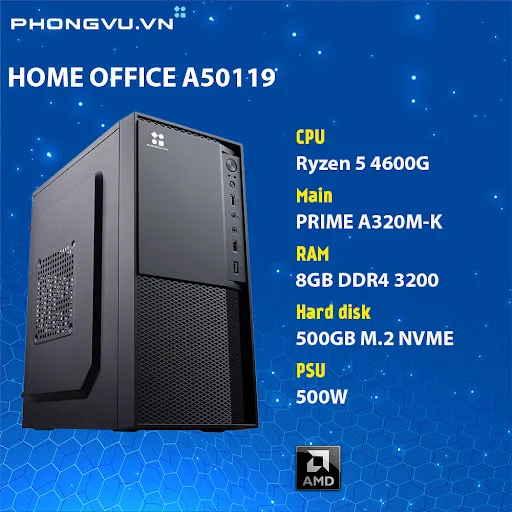 PC PV Home Office A50119 (AMD Ryzen 5 4600G/8GB/500GB SSD/Free DOS)