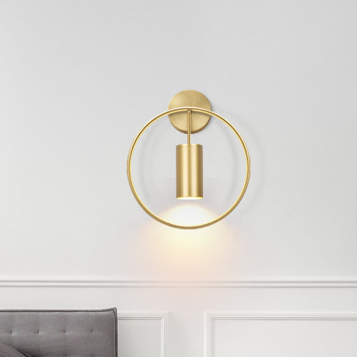 Title 7, Round golden wall lamp Enhance your home with e...