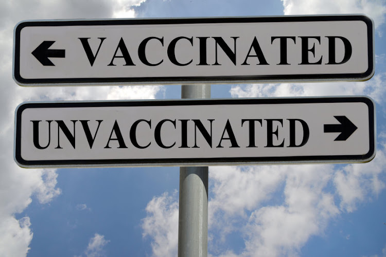 About 93% of hospital deaths among Covid-19 patients since mid-November were people who were unvaccinated or partly vaccinated. File photo. Picture: 123RF/MODESTO3