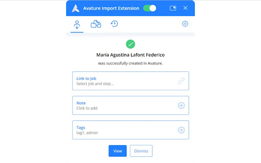 Avature Import Extension