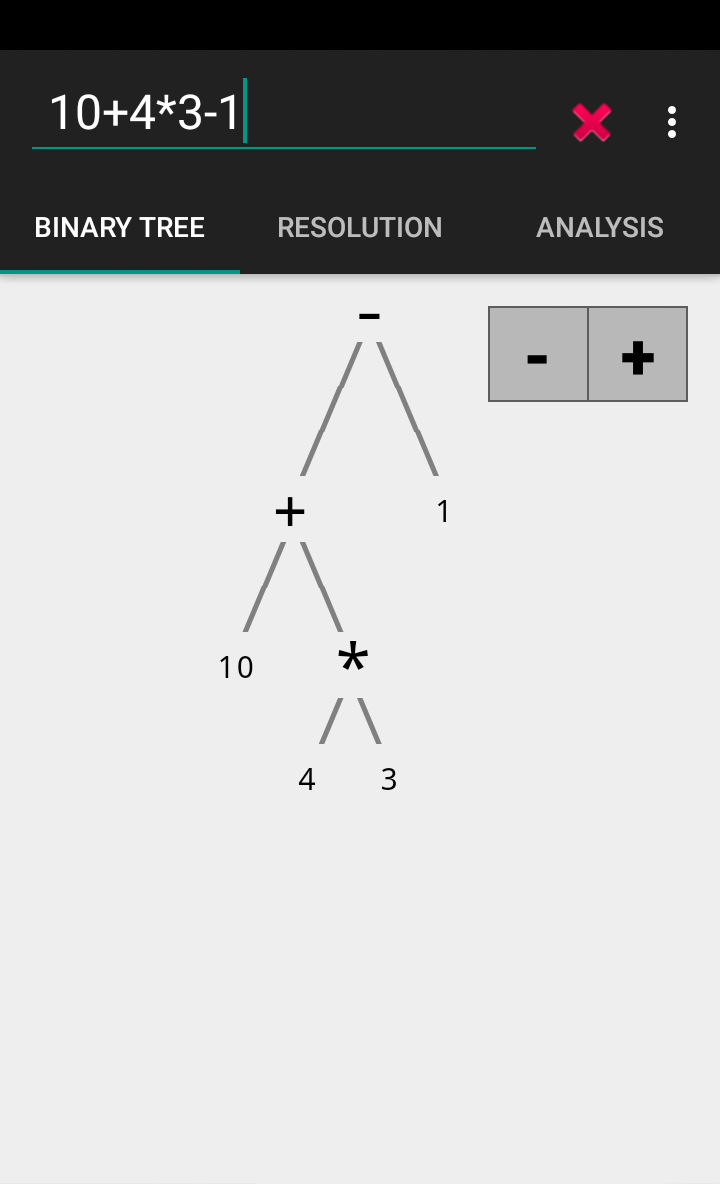 Android application Numerical Expressions screenshort